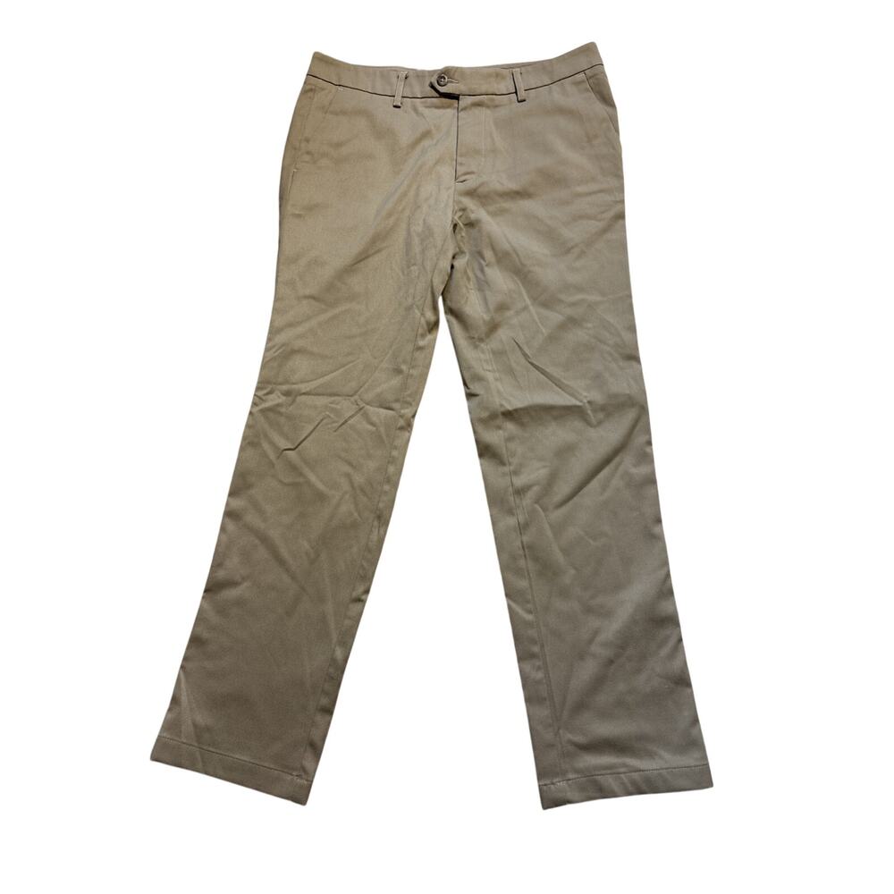 Mizzen + Main Helmsman Slim Fit Flat Front Beige Golf Stretch Pants Men's 32x28